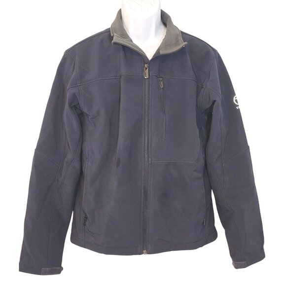 Tech by Tumi Size M Blue Full Zip Soft Shell Windbreaker Jacket - Picture 1 of 8